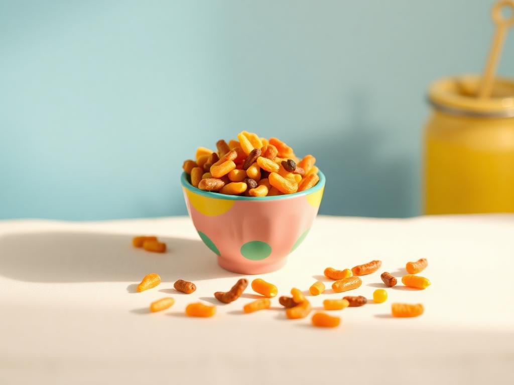 Indian namkeen mixture snack in a small bowl